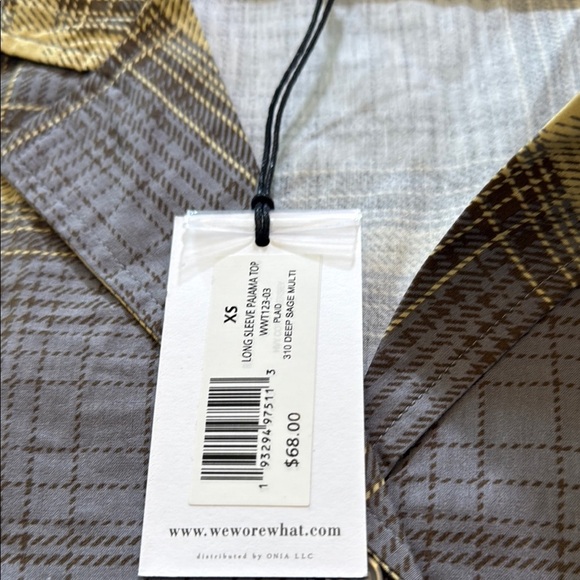 WeWoreWhat Long Sleeve PJ Top Size XS - Picture 7 of 10